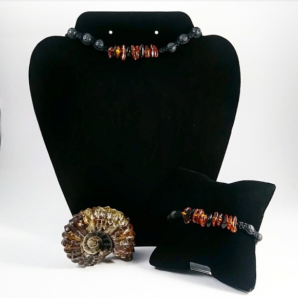Macreme Amber Choker Set - Picture 2 of 5